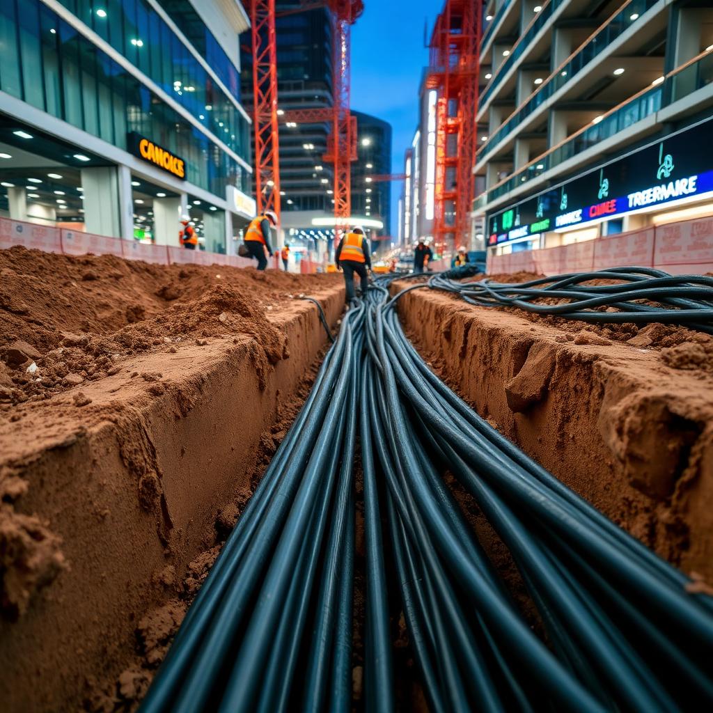 Cable Laying — Retail Complex