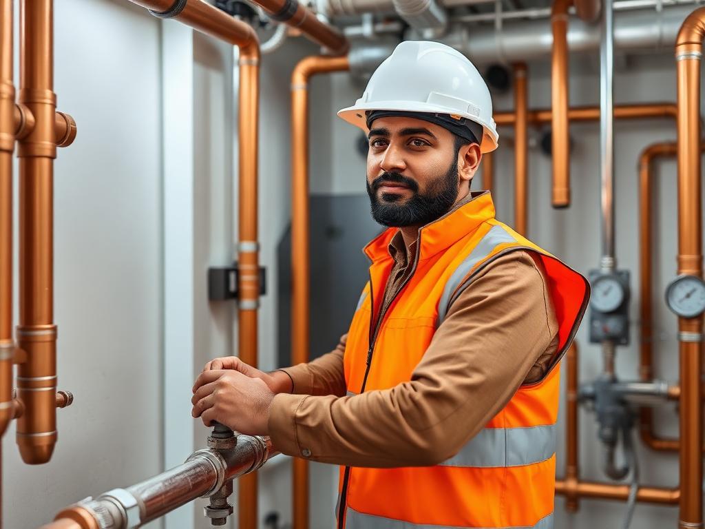 High-Rise Plumbing Riser — Tower Mechanical Room