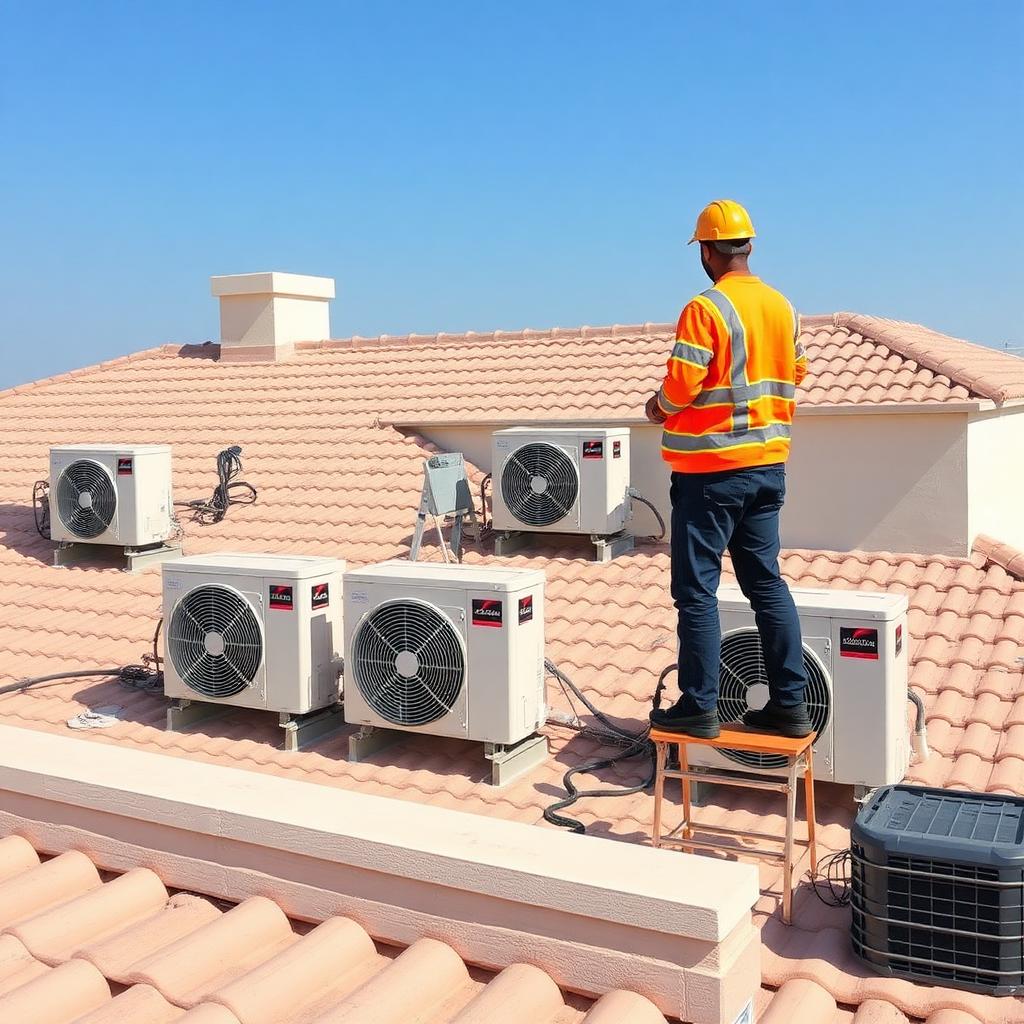 Split AC Bank — Rooftop Villa Retrofit